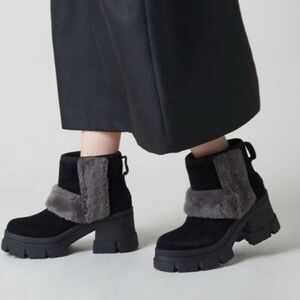 Ugg Brooklyn sunburst platform sheepskin suede boots